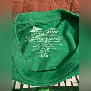 Green Minecraft Shirt Kids/Adults